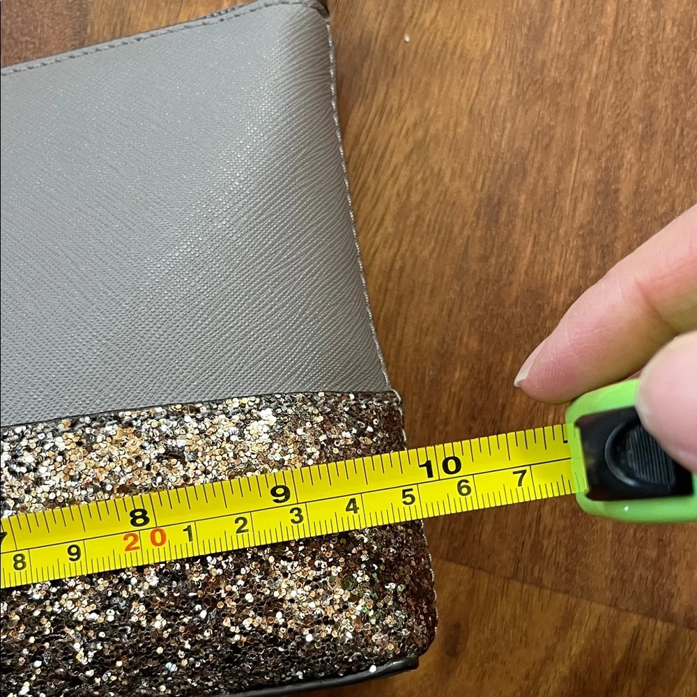 New Kate Spade Gray and Gold Crossbody Bag - Picture 14 of 16
